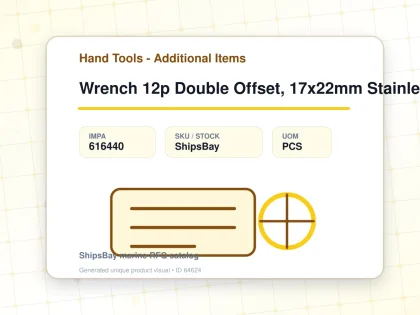 Wrench 12p Double Offset, 17x22mm Stainless Steel - Hand Tools - Additional Items - IMPA 616440 - UOM PCS