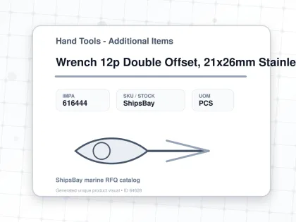 Wrench 12p Double Offset, 21x26mm Stainless Steel - Hand Tools - Additional Items - IMPA 616444 - UOM PCS