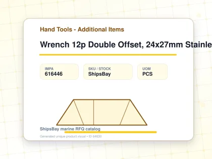 Wrench 12p Double Offset, 24x27mm Stainless Steel - Hand Tools - Additional Items - IMPA 616446 - UOM PCS