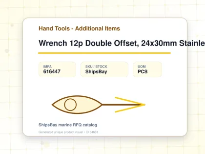Wrench 12p Double Offset, 24x30mm Stainless Steel - Hand Tools - Additional Items - IMPA 616447 - UOM PCS