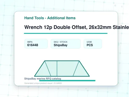 Wrench 12p Double Offset, 26x32mm Stainless Steel - Hand Tools - Additional Items - IMPA 616448 - UOM PCS