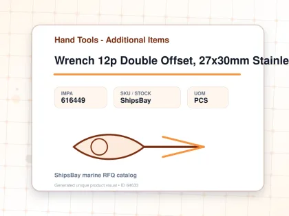 Wrench 12p Double Offset, 27x30mm Stainless Steel - Hand Tools - Additional Items - IMPA 616449 - UOM PCS