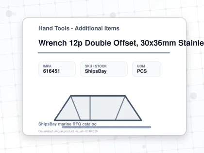 Wrench 12p Double Offset, 30x36mm Stainless Steel - Hand Tools - Additional Items - IMPA 616451 - UOM PCS