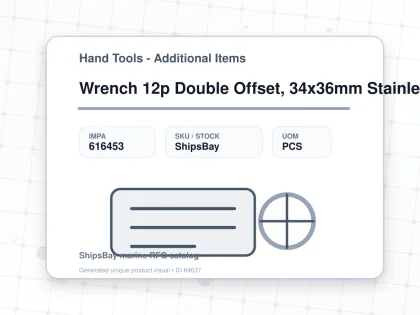 Wrench 12p Double Offset, 34x36mm Stainless Steel - Hand Tools - Additional Items - IMPA 616453 - UOM PCS
