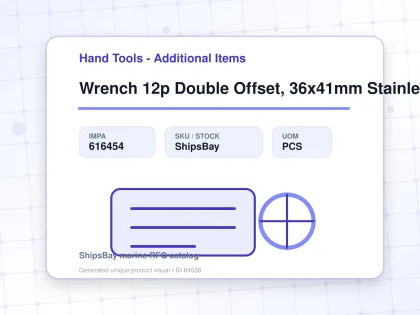 Wrench 12p Double Offset, 36x41mm Stainless Steel - Hand Tools - Additional Items - IMPA 616454 - UOM PCS