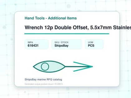 Wrench 12p Double Offset, 5.5x7mm Stainless Steel - Hand Tools - Additional Items - IMPA 616431 - UOM PCS