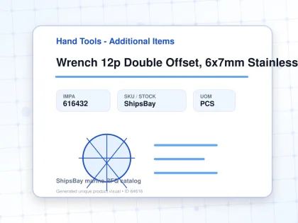 Wrench 12p Double Offset, 6x7mm Stainless Steel - Hand Tools - Additional Items - IMPA 616432 - UOM PCS