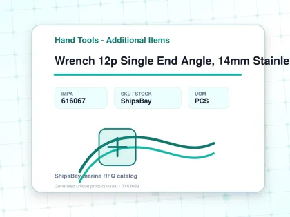Wrench 12p Single End Angle, 14mm Stainless Steel - Hand Tools - Additional Items - IMPA 616067 - UOM PCS