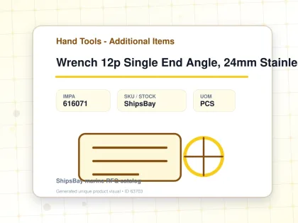 Wrench 12p Single End Angle, 24mm Stainless Steel - Hand Tools - Additional Items - IMPA 616071 - UOM PCS