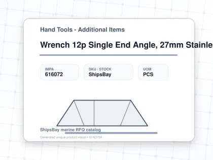 Wrench 12p Single End Angle, 27mm Stainless Steel - Hand Tools - Additional Items - IMPA 616072 - UOM PCS