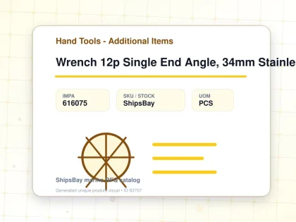 Wrench 12p Single End Angle, 34mm Stainless Steel - Hand Tools - Additional Items - IMPA 616075 - UOM PCS