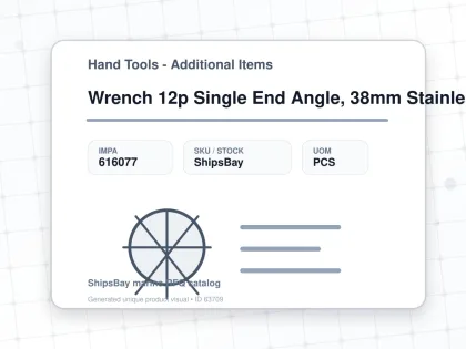 Wrench 12p Single End Angle, 38mm Stainless Steel - Hand Tools - Additional Items - IMPA 616077 - UOM PCS