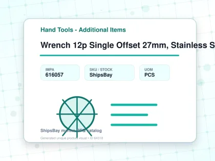 Wrench 12p Single Offset 27mm, Stainless Steel - Hand Tools - Additional Items - IMPA 616057 - UOM PCS