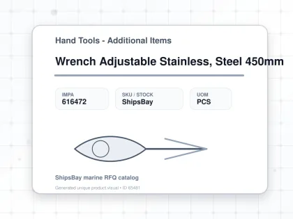 Wrench Adjustable Stainless, Steel 450mm - Hand Tools - Additional Items - IMPA 616472 - UOM PCS