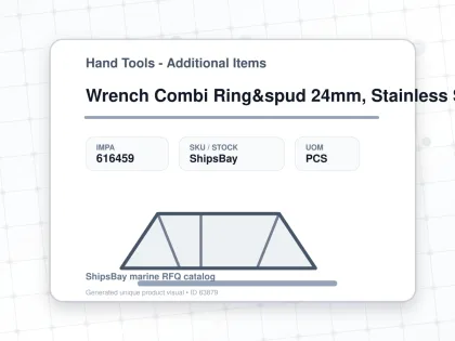 Wrench Combi Ring&spud 24mm, Stainless Steel - Hand Tools - Additional Items - IMPA 616459 - UOM PCS