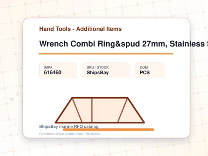 Wrench Combi Ring&spud 27mm, Stainless Steel - Hand Tools - Additional Items - IMPA 616460 - UOM PCS