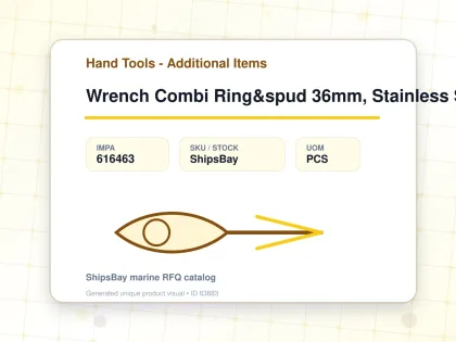Wrench Combi Ring&spud 36mm, Stainless Steel - Hand Tools - Additional Items - IMPA 616463 - UOM PCS