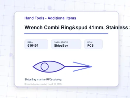 Wrench Combi Ring&spud 41mm, Stainless Steel - Hand Tools - Additional Items - IMPA 616464 - UOM PCS