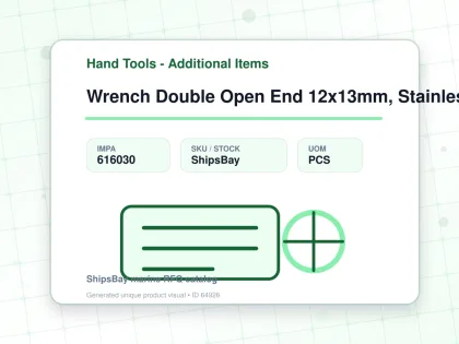 Wrench Double Open End 12x13mm, Stainless Steel - Hand Tools - Additional Items - IMPA 616030 - UOM PCS