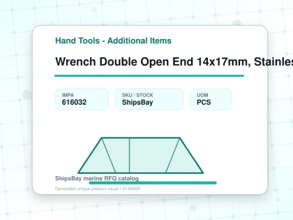 Wrench Double Open End 14x17mm, Stainless Steel - Hand Tools - Additional Items - IMPA 616032 - UOM PCS
