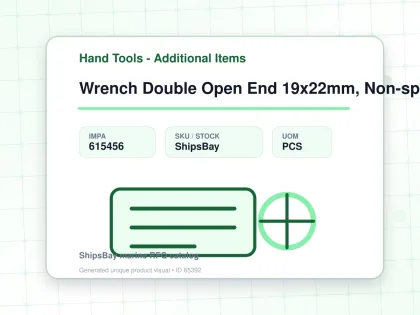 Wrench Double Open End 19x22mm, Non-spark Beryllium Copper - Hand Tools - Additional Items - IMPA 615456 - UOM PCS