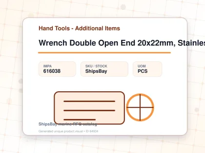 Wrench Double Open End 20x22mm, Stainless Steel - Hand Tools - Additional Items - IMPA 616038 - UOM PCS