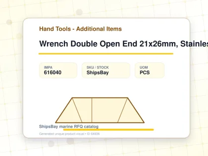 Wrench Double Open End 21x26mm, Stainless Steel - Hand Tools - Additional Items - IMPA 616040 - UOM PCS