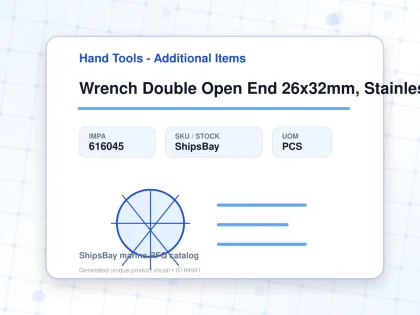 Wrench Double Open End 26x32mm, Stainless Steel - Hand Tools - Additional Items - IMPA 616045 - UOM PCS