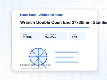 Wrench Double Open End 27x30mm, Stainless Steel - Hand Tools - Additional Items - IMPA 616046 - UOM PCS