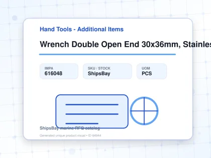 Wrench Double Open End 30x36mm, Stainless Steel - Hand Tools - Additional Items - IMPA 616048 - UOM PCS