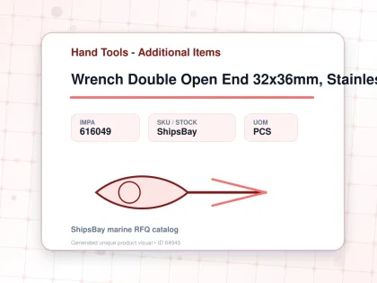 Wrench Double Open End 32x36mm, Stainless Steel - Hand Tools - Additional Items - IMPA 616049 - UOM PCS