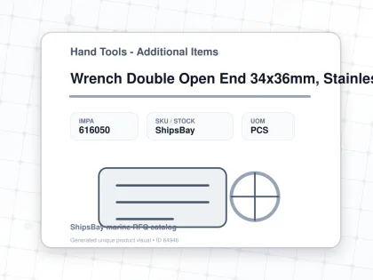 Wrench Double Open End 34x36mm, Stainless Steel - Hand Tools - Additional Items - IMPA 616050 - UOM PCS