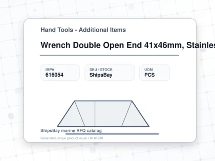 Wrench Double Open End 41x46mm, Stainless Steel - Hand Tools - Additional Items - IMPA 616054 - UOM PCS