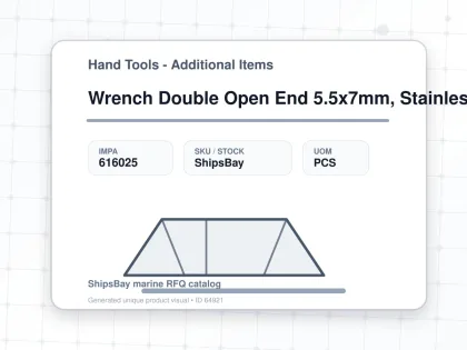 Wrench Double Open End 5.5x7mm, Stainless Steel - Hand Tools - Additional Items - IMPA 616025 - UOM PCS
