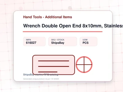 Wrench Double Open End 8x10mm, Stainless Steel - Hand Tools - Additional Items - IMPA 616027 - UOM PCS