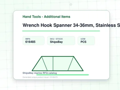Wrench Hook Spanner 34-36mm, Stainless Steel - Hand Tools - Additional Items - IMPA 616485 - UOM PCS
