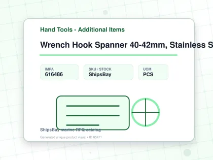 Wrench Hook Spanner 40-42mm, Stainless Steel - Hand Tools - Additional Items - IMPA 616486 - UOM PCS