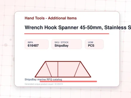 Wrench Hook Spanner 45-50mm, Stainless Steel - Hand Tools - Additional Items - IMPA 616487 - UOM PCS