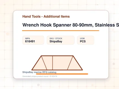 Wrench Hook Spanner 80-90mm, Stainless Steel - Hand Tools - Additional Items - IMPA 616491 - UOM PCS