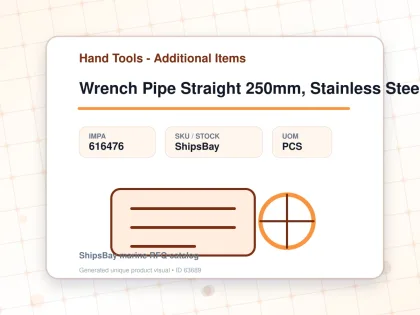 Wrench Pipe Straight 250mm, Stainless Steel - Hand Tools - Additional Items - IMPA 616476 - UOM PCS