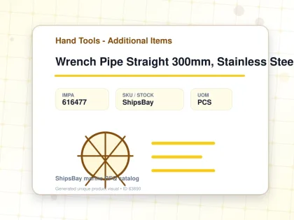 Wrench Pipe Straight 300mm, Stainless Steel - Hand Tools - Additional Items - IMPA 616477 - UOM PCS