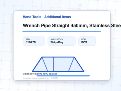 Wrench Pipe Straight 450mm, Stainless Steel - Hand Tools - Additional Items - IMPA 616479 - UOM PCS
