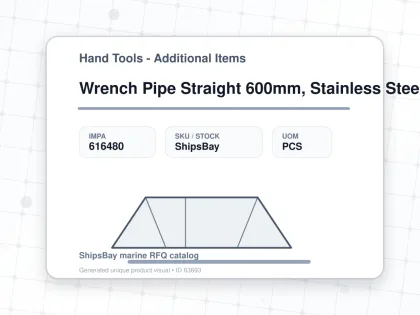 Wrench Pipe Straight 600mm, Stainless Steel - Hand Tools - Additional Items - IMPA 616480 - UOM PCS