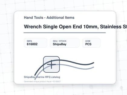 Wrench Single Open End 10mm, Stainless Steel - Hand Tools - Additional Items - IMPA 616002 - UOM PCS