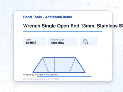 Wrench Single Open End 13mm, Stainless Steel - Hand Tools - Additional Items - IMPA 616004 - UOM PCS