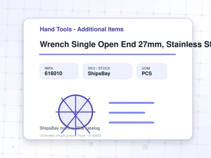 Wrench Single Open End 27mm, Stainless Steel - Hand Tools - Additional Items - IMPA 616010 - UOM PCS