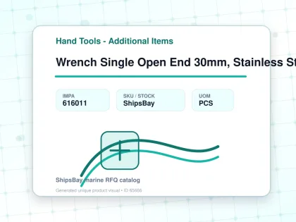 Wrench Single Open End 30mm, Stainless Steel - Hand Tools - Additional Items - IMPA 616011 - UOM PCS