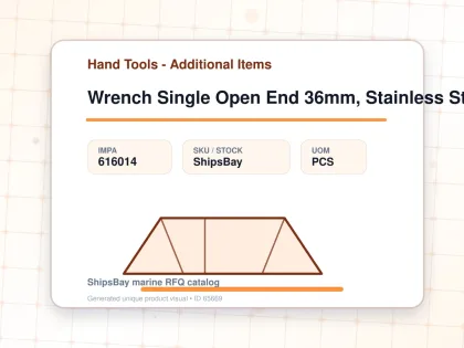 Wrench Single Open End 36mm, Stainless Steel - Hand Tools - Additional Items - IMPA 616014 - UOM PCS