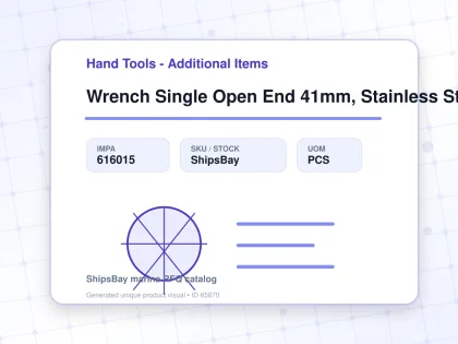 Wrench Single Open End 41mm, Stainless Steel - Hand Tools - Additional Items - IMPA 616015 - UOM PCS