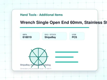Wrench Single Open End 60mm, Stainless Steel - Hand Tools - Additional Items - IMPA 616019 - UOM PCS